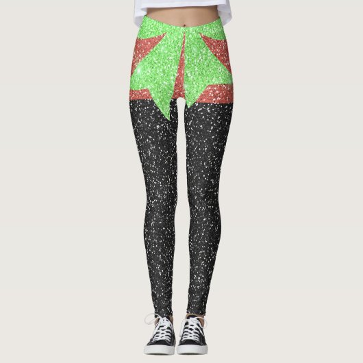 Een beetje meer Bling Pop Mode Leggings (Voorkant)