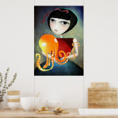 Een beetje meer kunstcanvas vasthouden poster (Keuken)