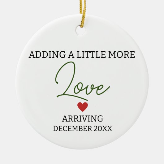 Een beetje meer liefde voor geslachtsneutrale zwan keramisch ornament (Voorkant)