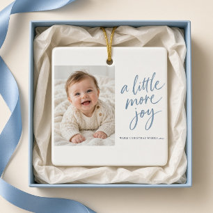 Een beetje meer vreugde baby kerstfoto ornament