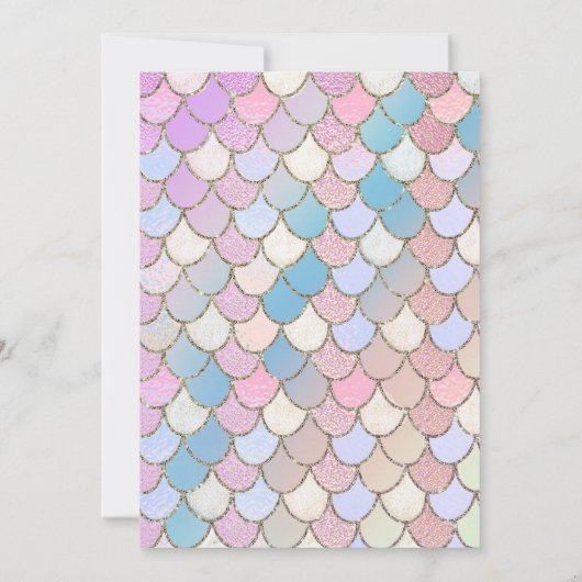 Een beetje Mermaid African American Baby shower Kaart (Achterkant)