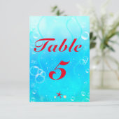Een beetje Mermaid Beach Zee Party Tafel Nummer Ka Kaart (Staand voorkant)