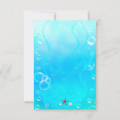 Een beetje Mermaid Beach Zee Party Tafel Nummer Ka Kaart (Achterkant)