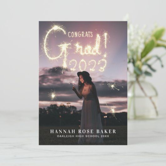 Een beetje | Moderne foto van Afstuderen 2023 Aankondiging (Staand voorkant)