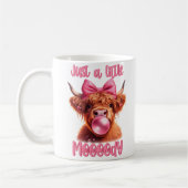 Een beetje Moody Highland Koe Koffiemok (Links)