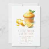 Een beetje muffin is in het ovenuitnodigen Baby sh Kaart (Voorkant)