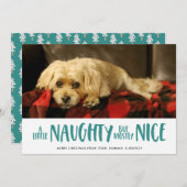 Een beetje Naughty | Aqua | Foto Feestdagenkaart (Voorkant / Achterkant)