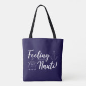 Een beetje Nauti voelen Tote Bag (Achterkant)