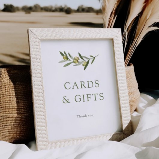 Een beetje olijf Baby shower Kaarten & geschenken Poster