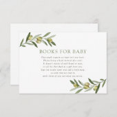 Een beetje Olive Baby shower Boeken voor Baby Informatiekaartje (Voorkant / Achterkant)