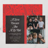 Een beetje ondeugend en een heleboel leuk kerstfot feestdagenkaart (Voorkant / Achterkant)