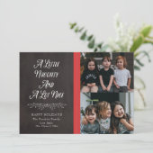 Een beetje ondeugend en een heleboel leuk kerstfot feestdagenkaart (Staand voorkant)