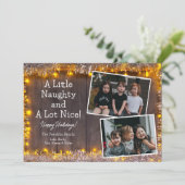 Een beetje ondeugend en veel leuke grappige foto feestdagenkaart (Staand voorkant)