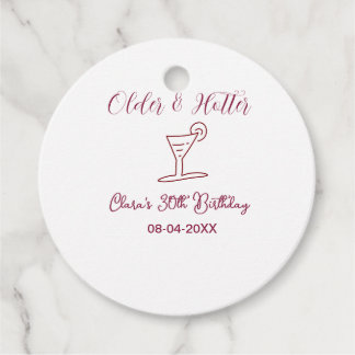 een beetje ouder 30e verjaardag glas bruin trendy bedankjes labels