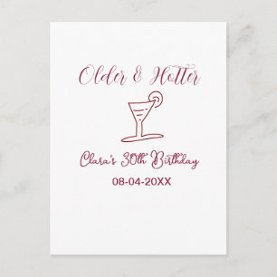 een beetje ouder 30e verjaardag glas bruin trendy briefkaart