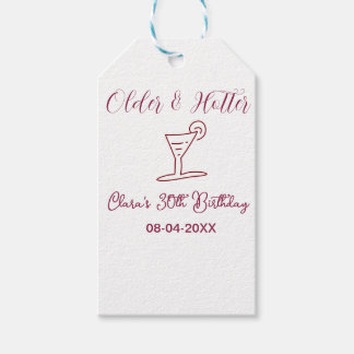 een beetje ouder 30e verjaardag glas bruin trendy  cadeaulabel