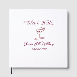 een beetje ouder 30e verjaardag glas bruin trendy gastenboek