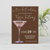Een beetje ouder, chocolade Martini verjaardagsfee Kaart (Staand voorkant)