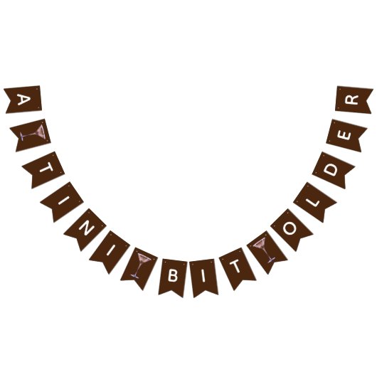 Een beetje ouder, chocolade Martini verjaardagsfee Vlaggetjes (Alle)