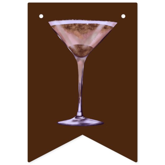 Een beetje ouder, chocolade Martini verjaardagsfee Vlaggetjes (Tweede vlag)