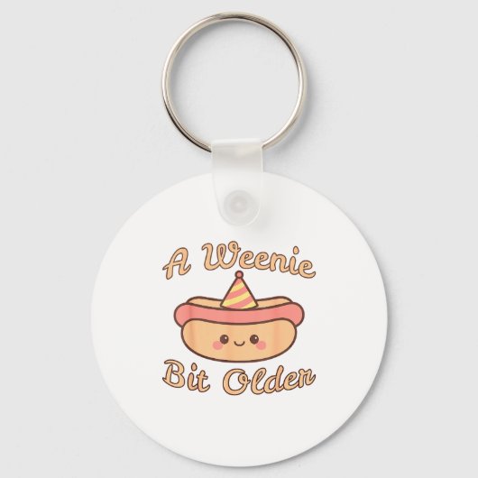 Een beetje ouder Een leuke en grappige hotdog verj Sleutelhanger (Voorkant)