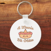 Een beetje ouder Een leuke en grappige hotdog verj Sleutelhanger (Voorkant)