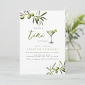 Een beetje ouder | Leuk Martini verjaardagsfeestje Kaart (Staand voorkant)