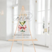 Een beetje ouder Martini Roze strikje welkom Acryl Bord