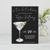 Een beetje ouder, Martini thema verjaardagsfeestje Kaart (Staand voorkant)