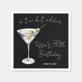 Een beetje ouder, Martini thema verjaardagsfeestje Servet