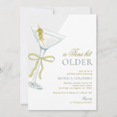 Een beetje ouder Olive Martini verjaardagsfeestje Kaart (Voorkant)