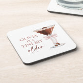 Een beetje oudere Espresso Martini Party-gunst Bier Onderzetter (Linkerzijde)