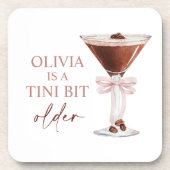 Een beetje oudere Espresso Martini Party-gunst Bier Onderzetter (Voorkant)