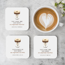 Een beetje oudere Espresso Martini Party-gunst Bier Onderzetter