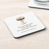 Een beetje oudere Espresso Martini Party-gunst Bier Onderzetter (Linkerzijde)