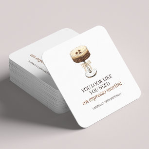 Een beetje oudere Espresso Martini Party-gunst Kartonnen Onderzetters