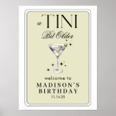 Een beetje oudere Martini Olive Verjaardag Welkom Poster (Voorkant)