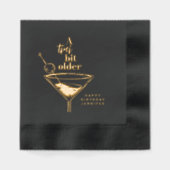 Een beetje oudere Martini verjaardagsfeestje serve Folie Servetten (Voorkant)