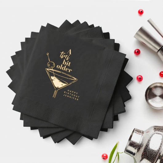 Een beetje oudere Martini verjaardagsfeestje serve Folie Servetten