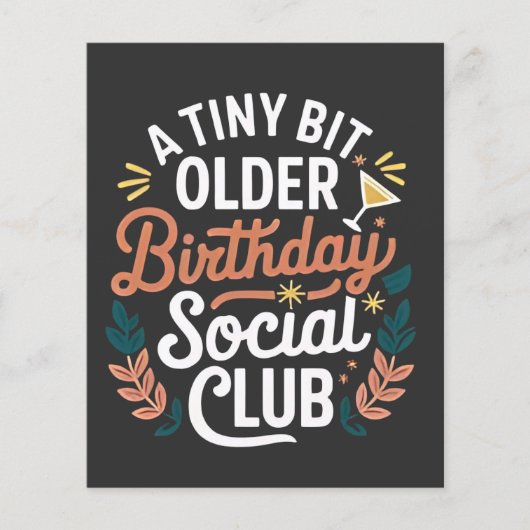 Een beetje oudere verjaardagsclub flyer (Voorkant)