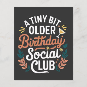 Een beetje oudere verjaardagsclub flyer