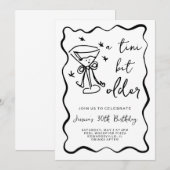 Een beetje oudere verjaardagsuitnodiging kaart (Voorkant / Achterkant)