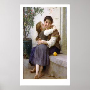 Een beetje overreding 1890, Bouguereau Poster