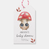 Een beetje paddenstoel is op weg - Baby shower Cadeaulabel (Voorkant)
