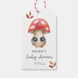 Een beetje paddenstoel is op weg - Baby shower Cadeaulabel