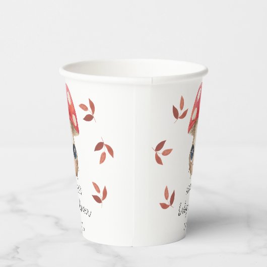 Een beetje paddenstoel is op weg - Baby shower Papieren Bekers (Rechts)