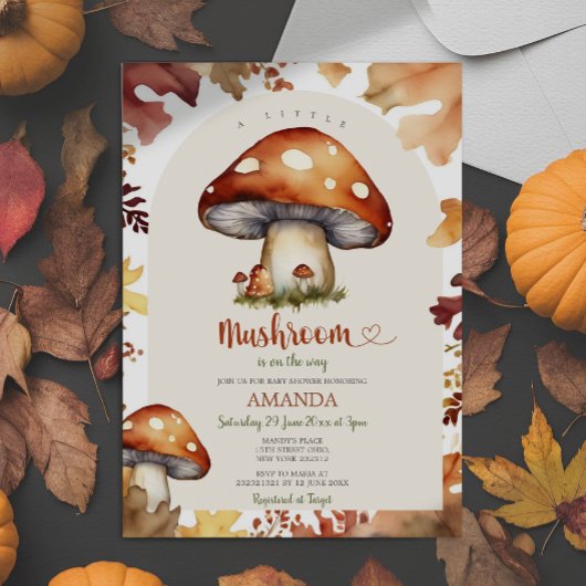 Een beetje paddestoel Herfst paddestoel Herfst Bab Kaart