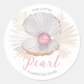 Een beetje parel Boho Baby shower Favor Sticker (Voorkant)