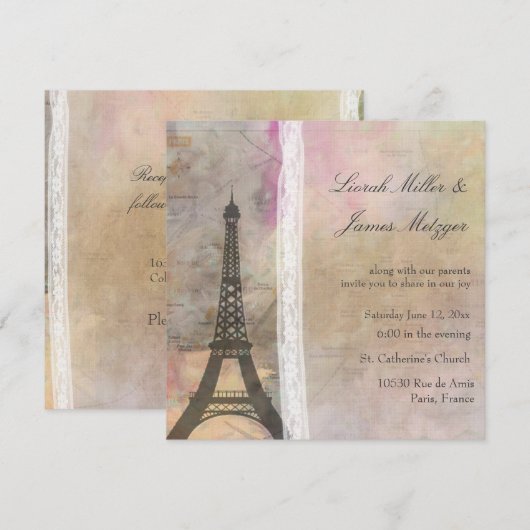 Een beetje Parijs... een kleine uitnodiging voor e (Voorkant / Achterkant)