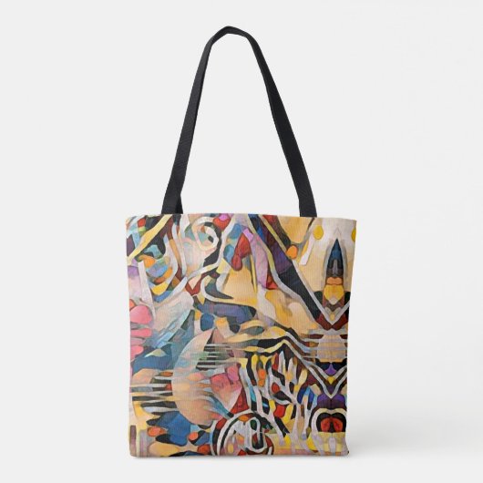 Een beetje pastelachtig tote bag (Achterkant)